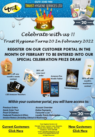 20th Anniversary Prize draw flyer